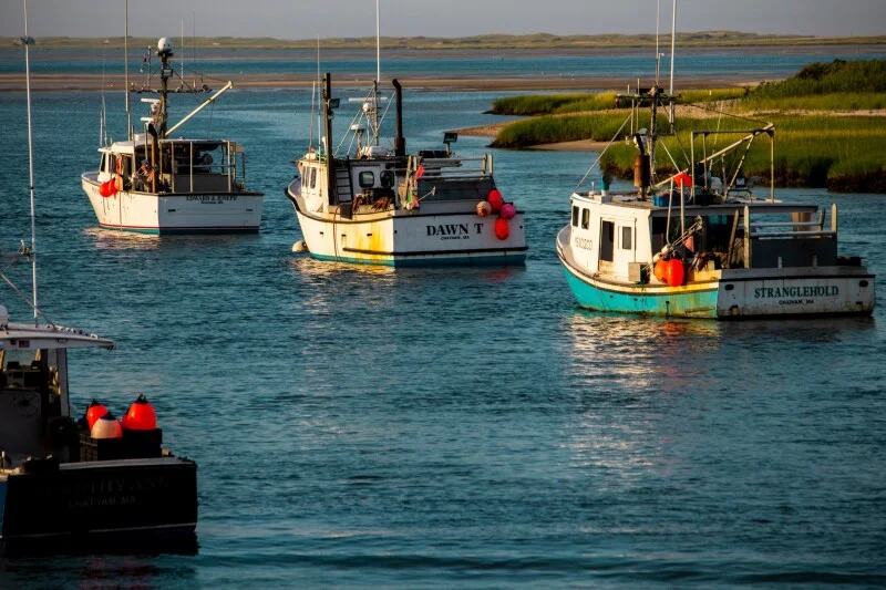 Chatham,harbor,,massachusetts,usa:,july,20th,2018.,commercial,fishing,boats